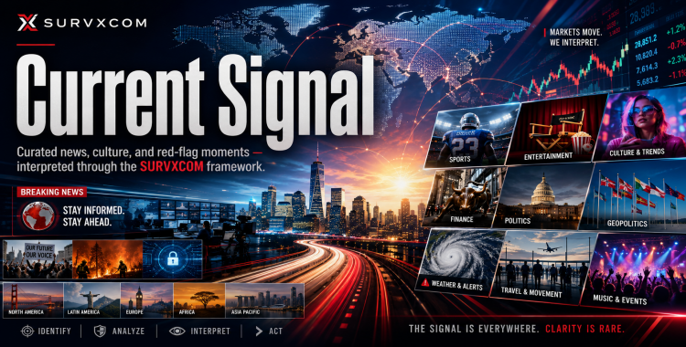 SURVXCOM Current Signal curated news and current events signal board