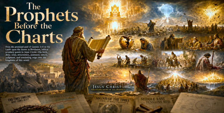An Old Testament prophet overlooking visions of Isaiah, Ezekiel, Joel, Zechariah, the Psalms, Messiah, resurrection, judgment and new creation.