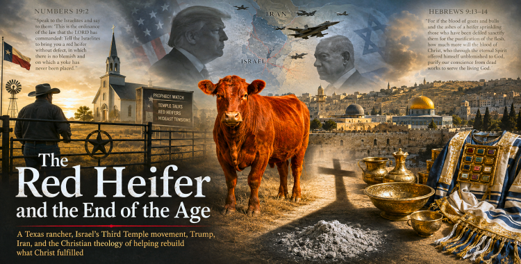 A Texas red heifer between a ranch, Jerusalem’s Temple Mount, Christian prophecy media, and the Iran-Israel conflict.